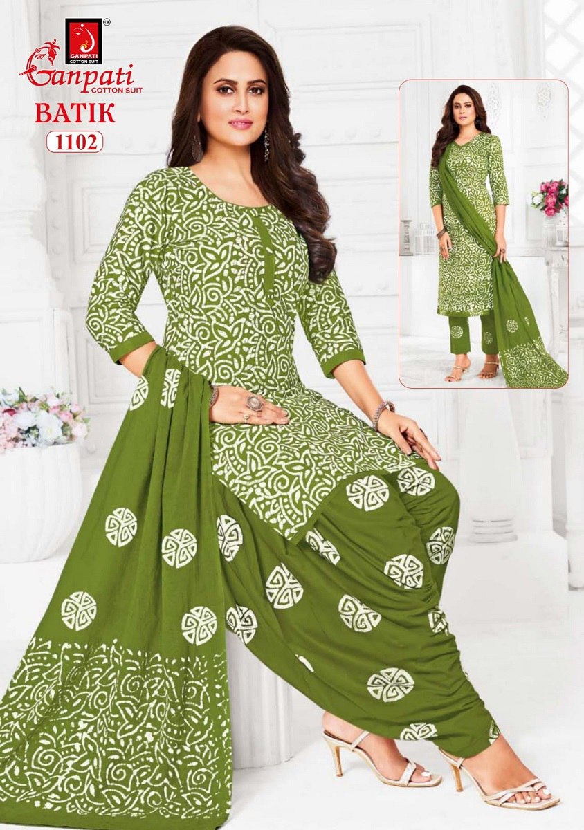 Batik Vol 11 Ganpati Readymade Cotton Patiyala Suits Wholesale