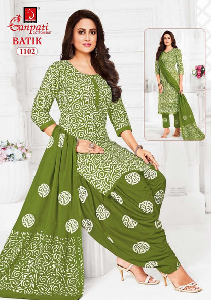 Batik Vol 11 Ganpati Readymade Cotton Patiyala Suits Wholesale