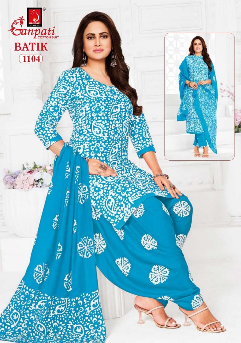 Batik Vol 11 Ganpati Readymade Cotton Patiyala Suits Wholesale