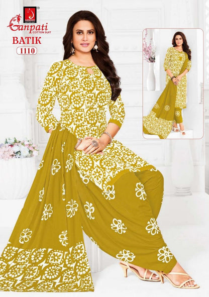 Batik Vol 11 Ganpati Readymade Cotton Patiyala Suits Wholesale