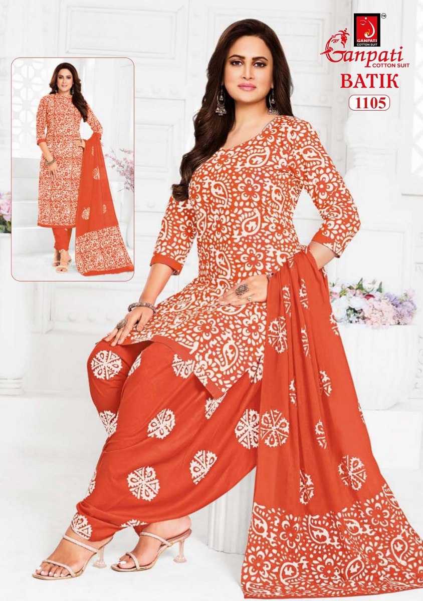 Batik Vol 11 Ganpati Readymade Cotton Patiyala Suits Wholesale