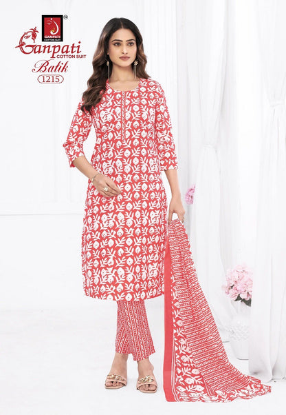 Batik Vol 12 Ganpati Cotton Readymade Pant Style Suits Wholesaler India