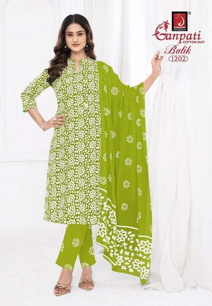 Batik Vol 12 Ganpati Cotton Readymade Pant Style Suits Wholesaler India