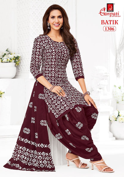 Batik Vol 13 Patiyala Ganpati Cotton Dress Material Wholesaler India