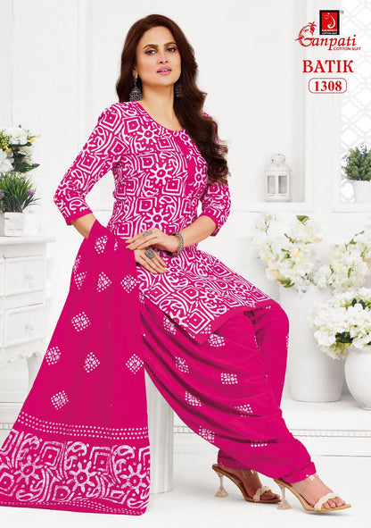 Batik Vol 13 Patiyala Ganpati Cotton Dress Material Wholesaler India