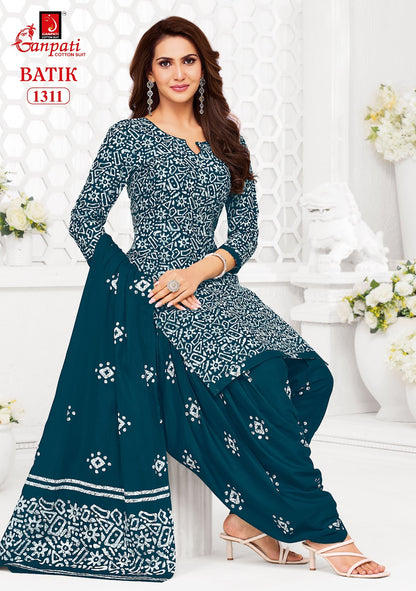 Batik Vol 13 Patiyala Ganpati Cotton Dress Material Wholesaler India
