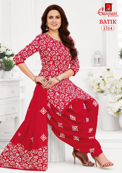 Batik Vol 13 Patiyala Ganpati Cotton Dress Material Wholesaler India