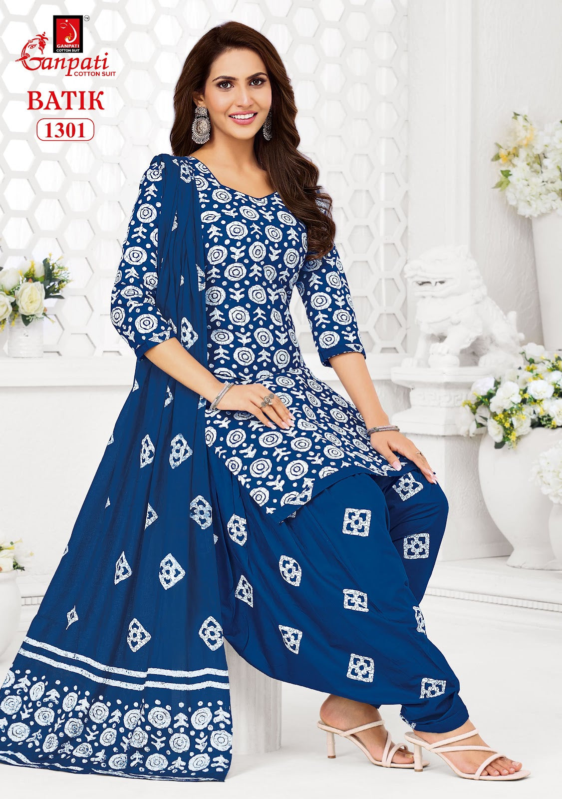 Batik Vol 13 Patiyala Ganpati Cotton Dress Material Wholesaler India