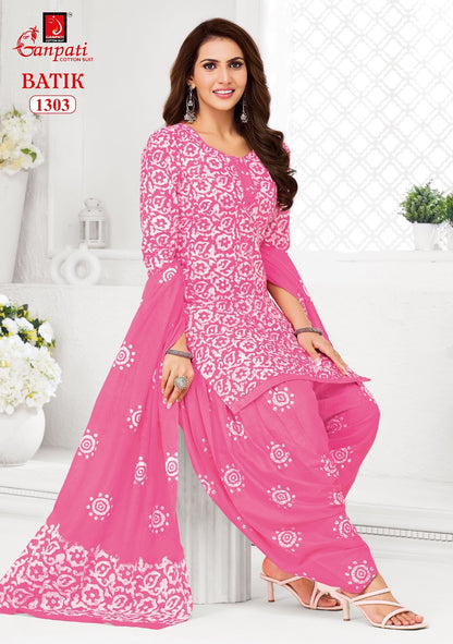 Batik Vol 13 Patiyala Ganpati Cotton Dress Material Wholesaler India