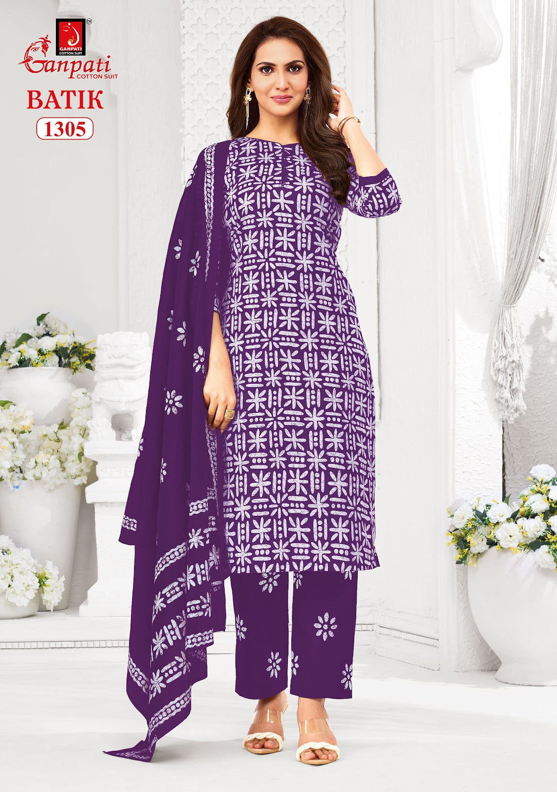 Batik Vol 13 With Pant Ganpati Cotton Dress Material Wholesaler India