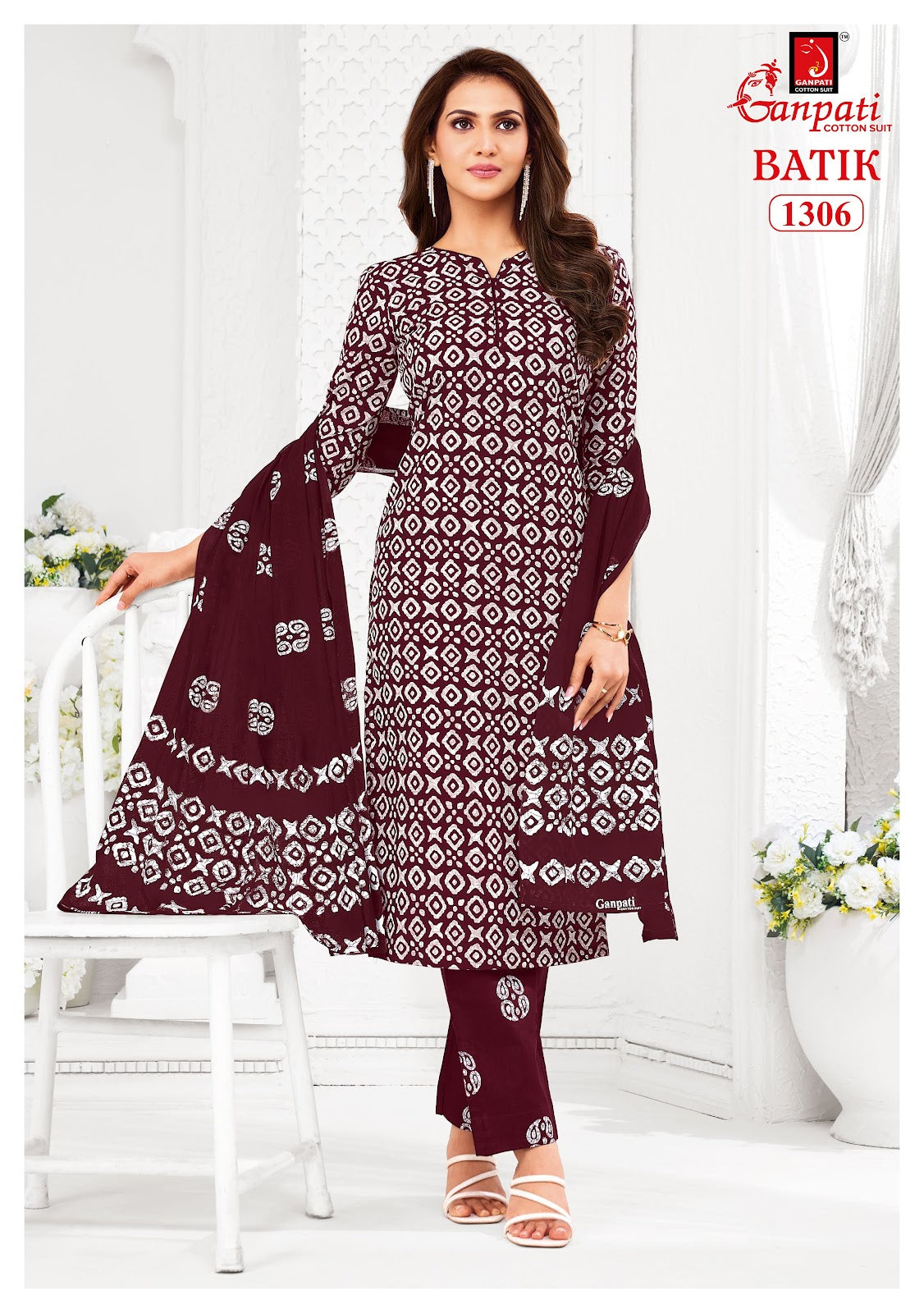 Batik Vol 13 With Pant Ganpati Cotton Dress Material Wholesaler India