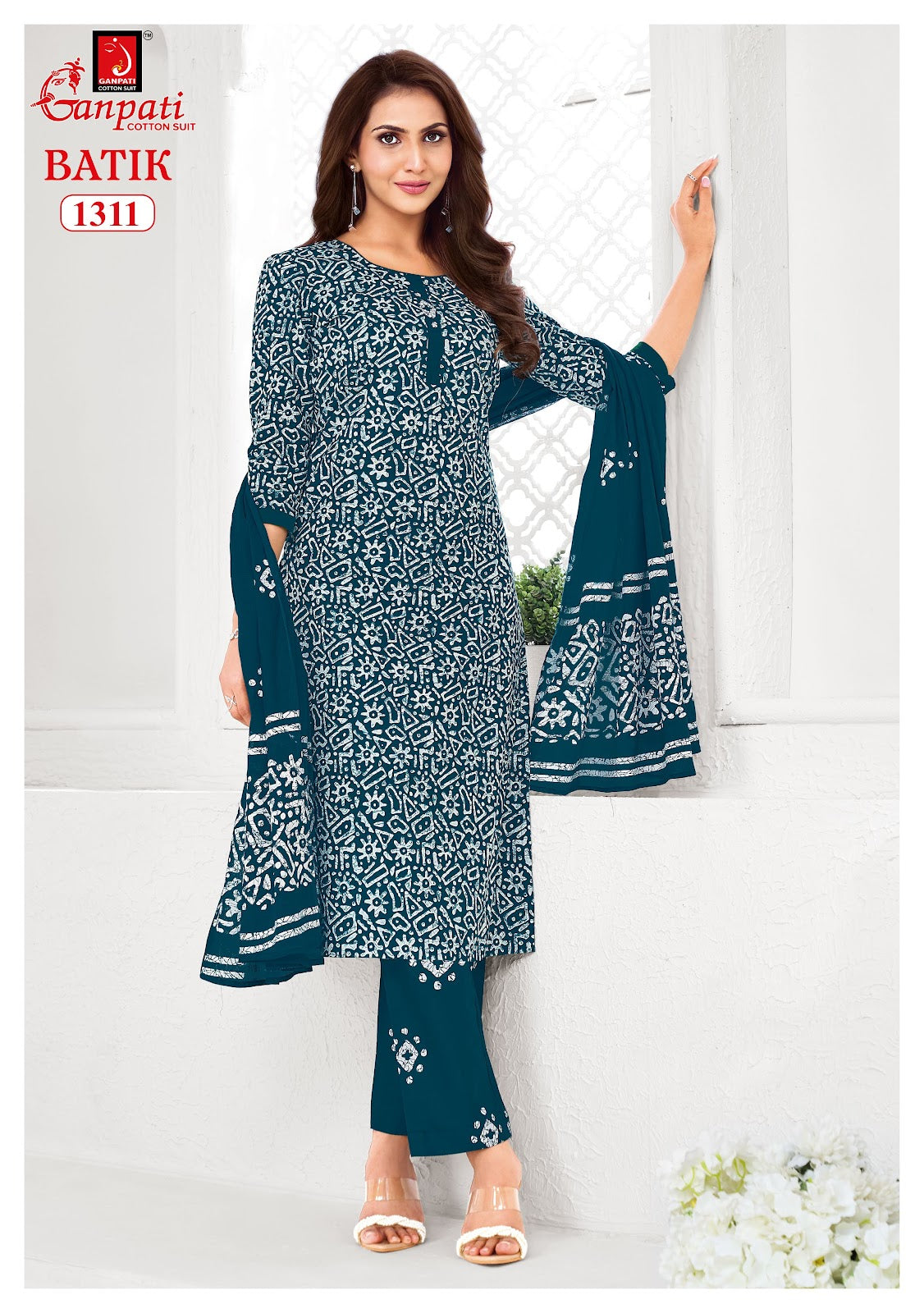 Batik Vol 13 With Pant Ganpati Cotton Dress Material Wholesaler India