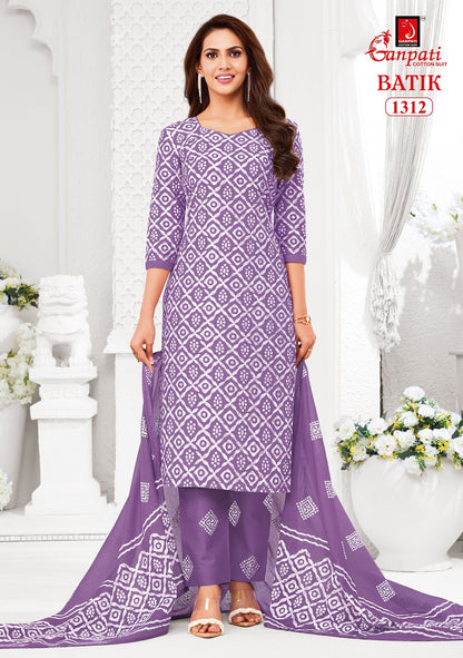 Batik Vol 13 With Pant Ganpati Cotton Dress Material Wholesaler India
