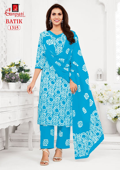Batik Vol 13 With Pant Ganpati Cotton Dress Material Wholesaler India