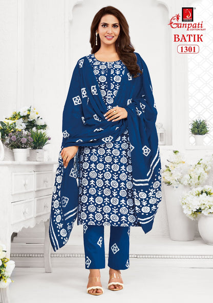 Batik Vol 13 With Pant Ganpati Cotton Dress Material Wholesaler India