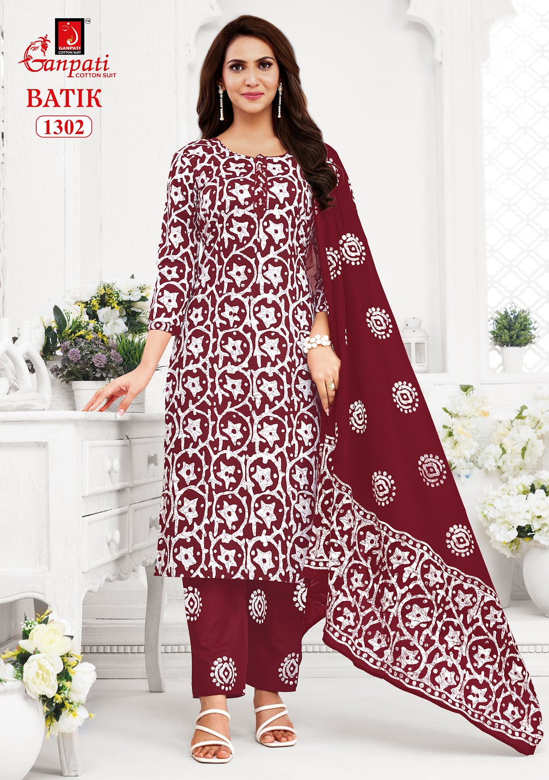 Batik Vol 13 With Pant Ganpati Cotton Dress Material Wholesaler India