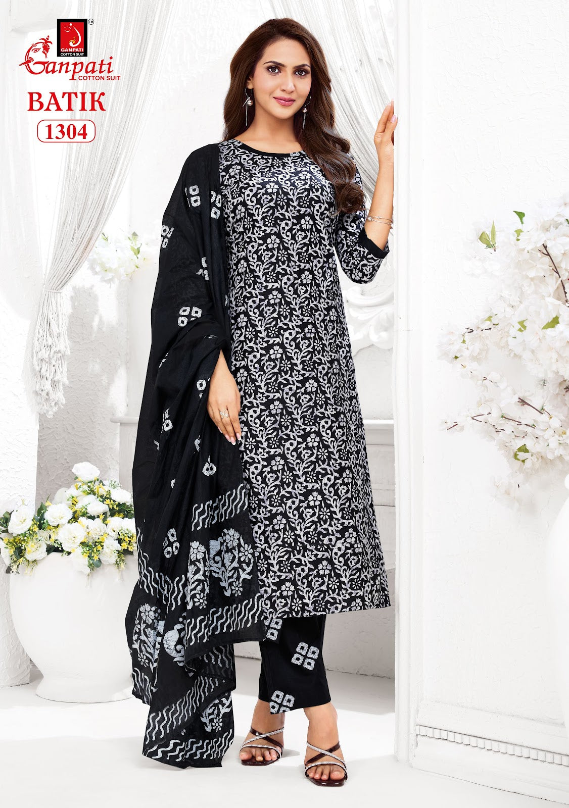 Batik Vol 13 With Pant Ganpati Cotton Dress Material Wholesaler India
