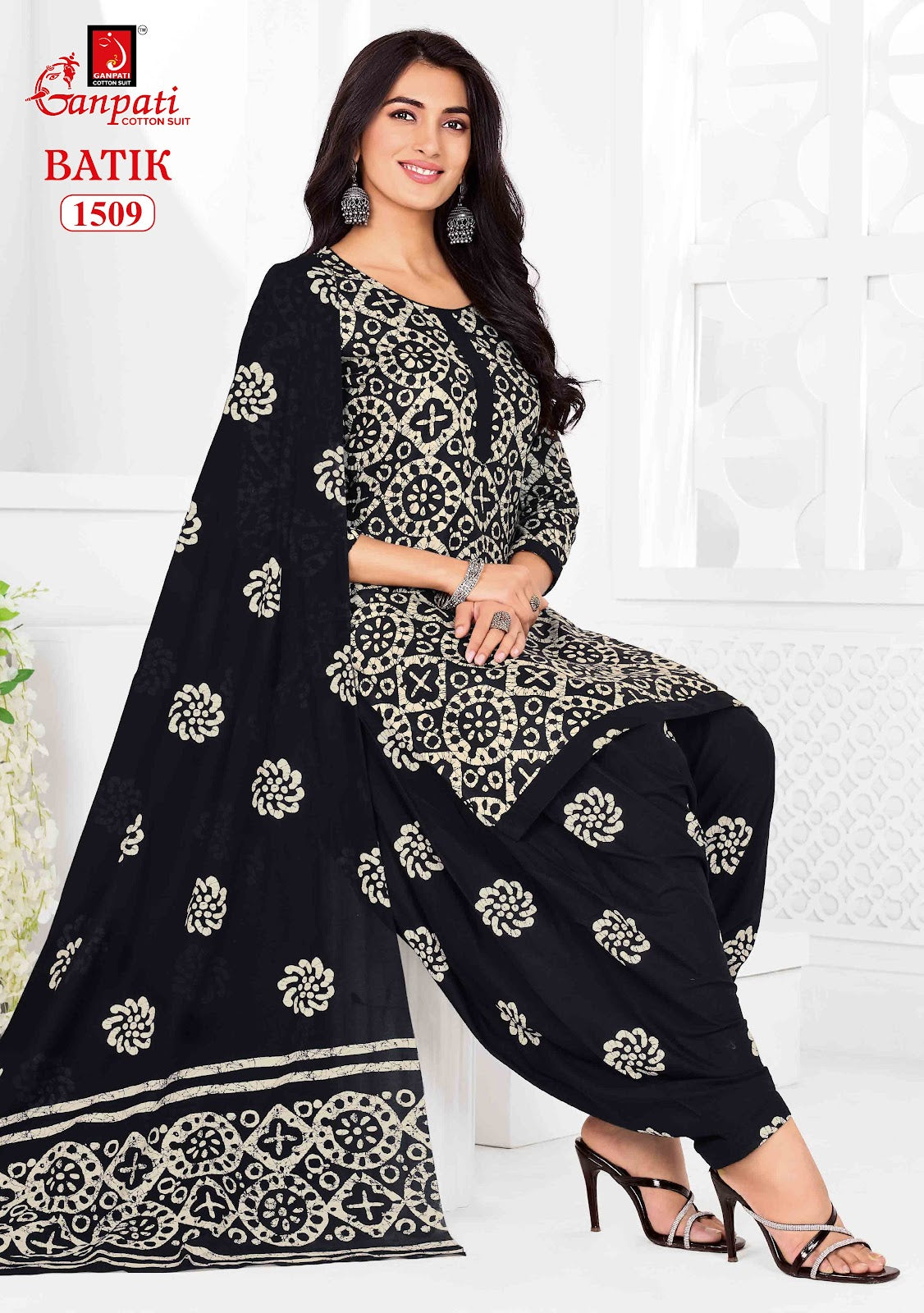 Batik Vol 15 Ganpati Cotton Dress Material Manufacturer Ahmedabad