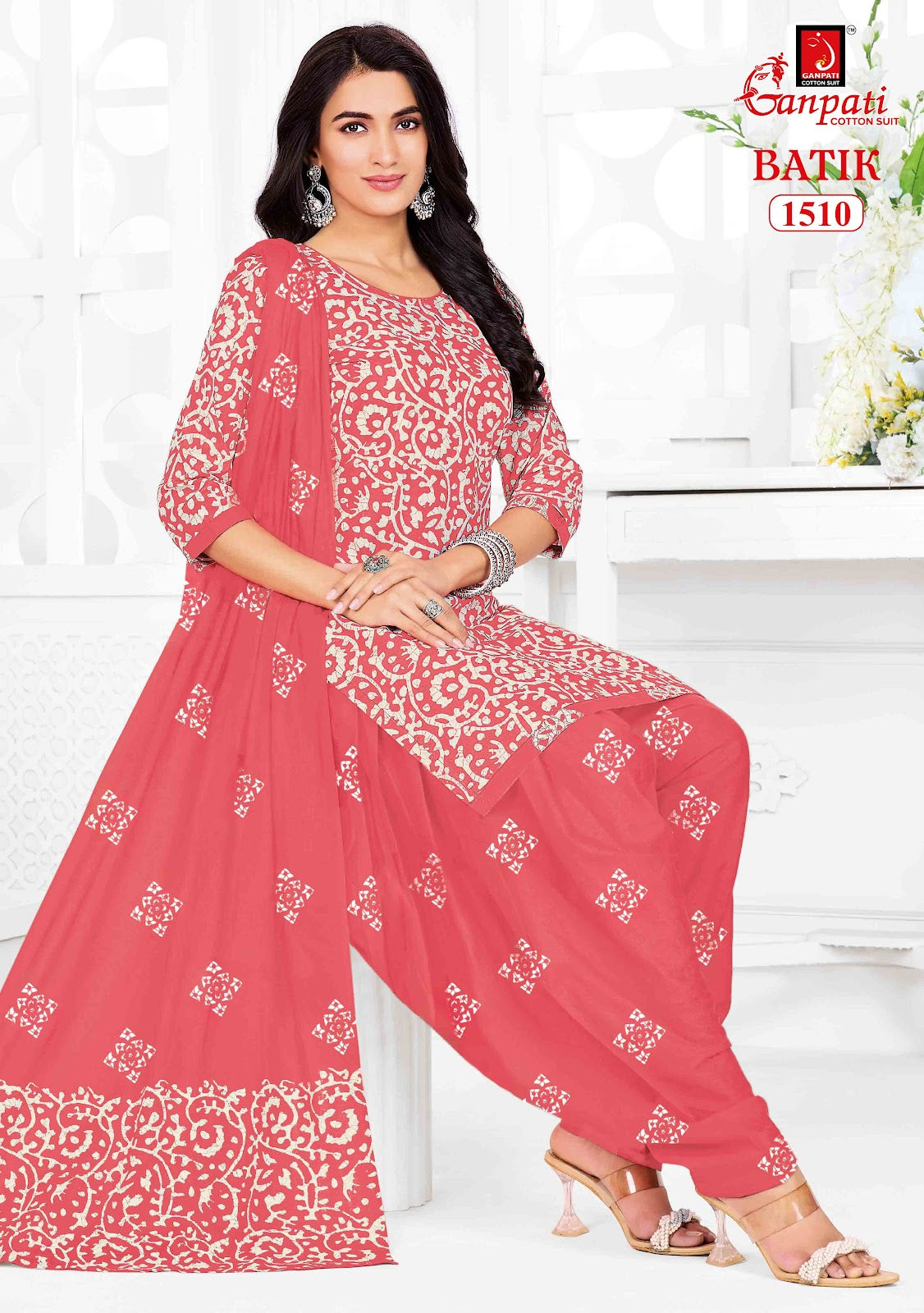 Batik Vol 15 Ganpati Cotton Dress Material Manufacturer Ahmedabad