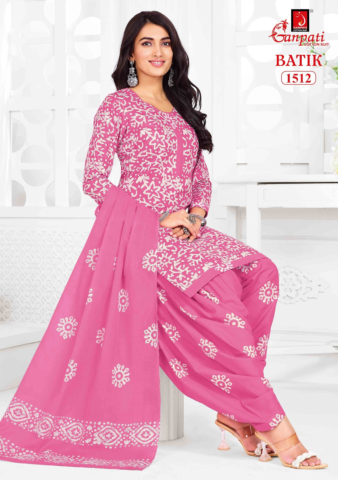 Batik Vol 15 Ganpati Cotton Dress Material Manufacturer Ahmedabad