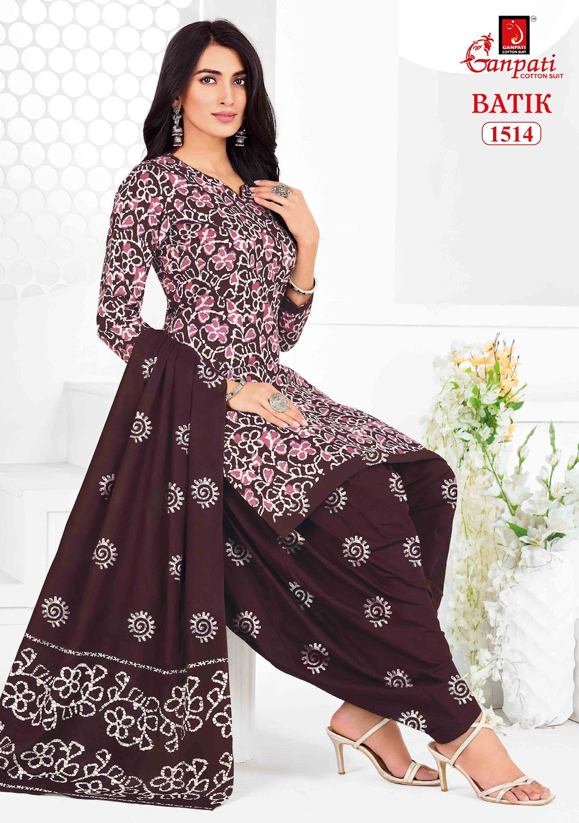 Batik Vol 15 Ganpati Cotton Dress Material Manufacturer Ahmedabad