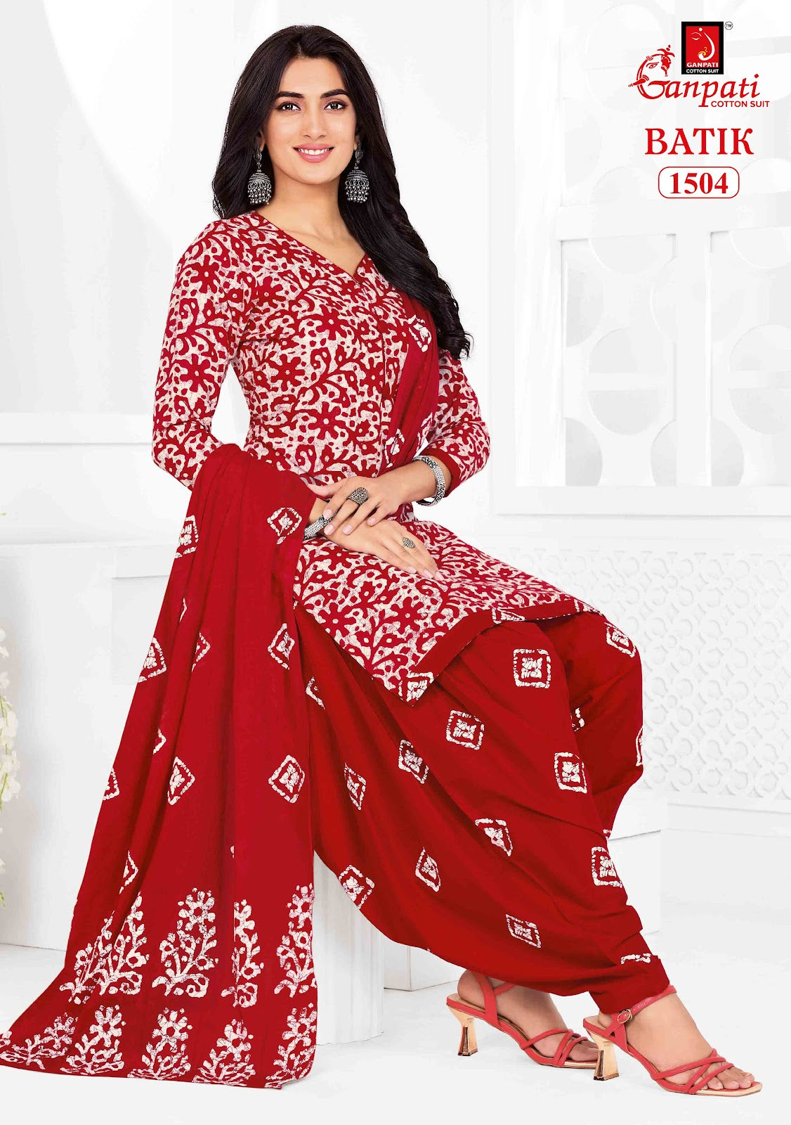 Batik Vol 15 Ganpati Cotton Dress Material Manufacturer Ahmedabad