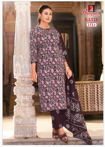 Batik Vol 15 Ganpati Readymade Cotton Pant Suits Exporter Ahmedabad
