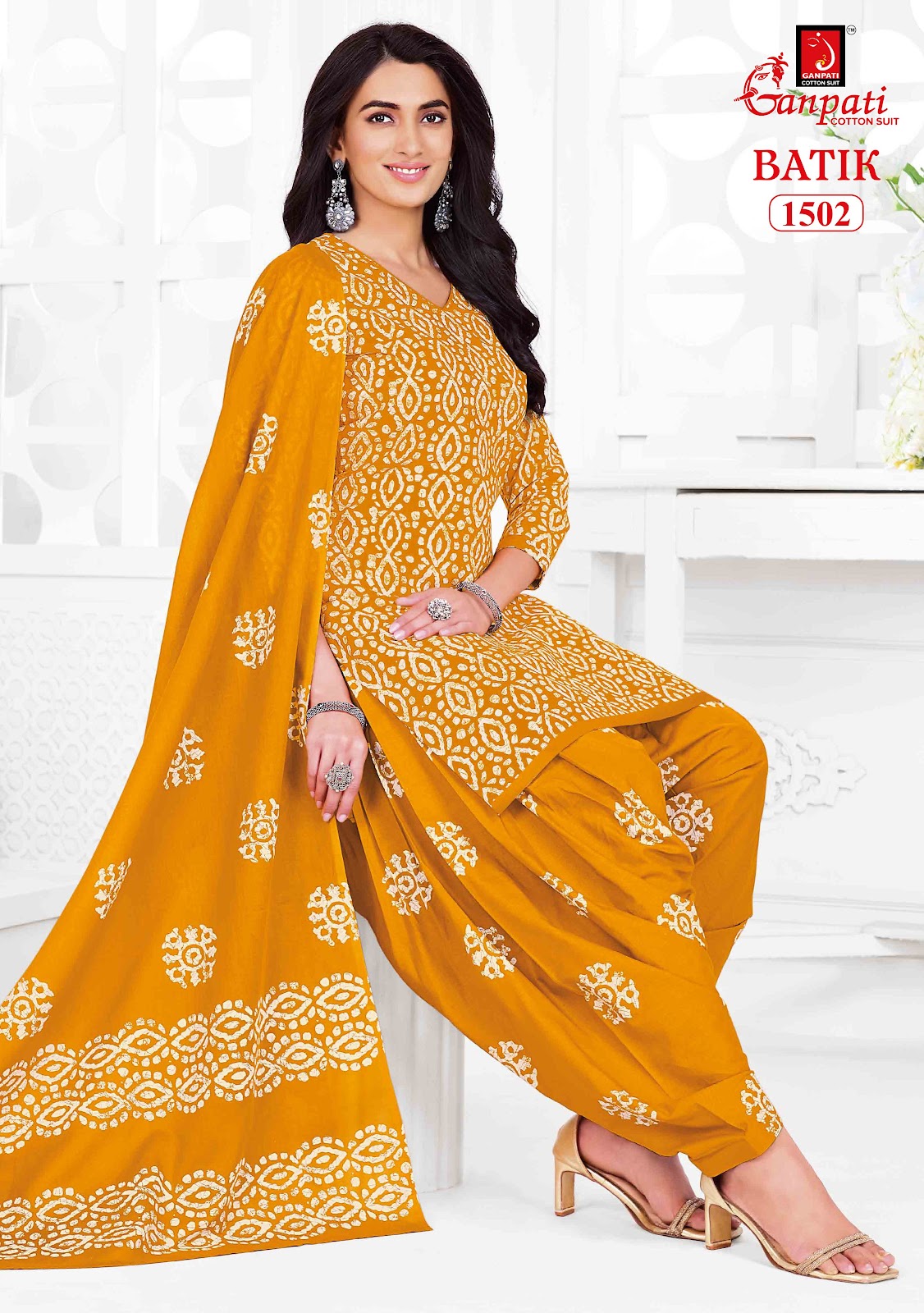 Batik Vol 15 Ganpati Readymade Cotton Patiyala Suits Supplier Ahmedabad