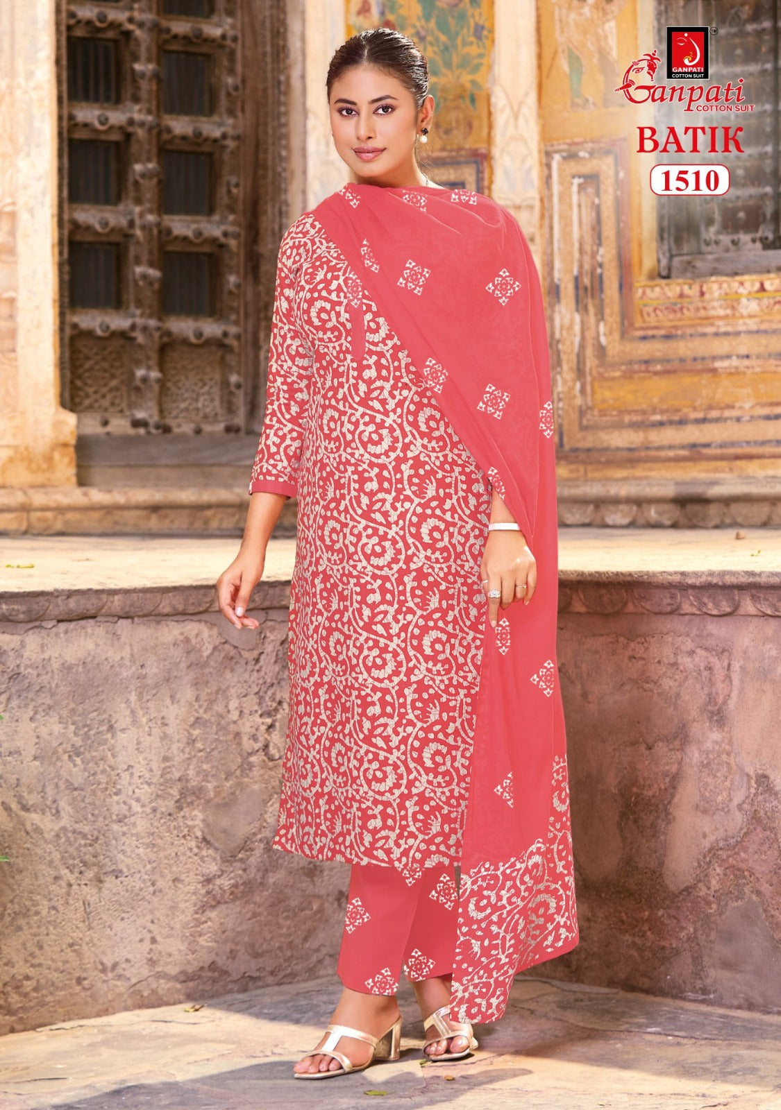 Batik Vol 15 With Pant Ganpati Cotton Dress Material Exporter