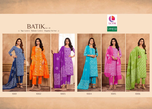 Batik Vol 1 Leela Cambric Cotton Pant Style Suits Manufacturer Gujarat
