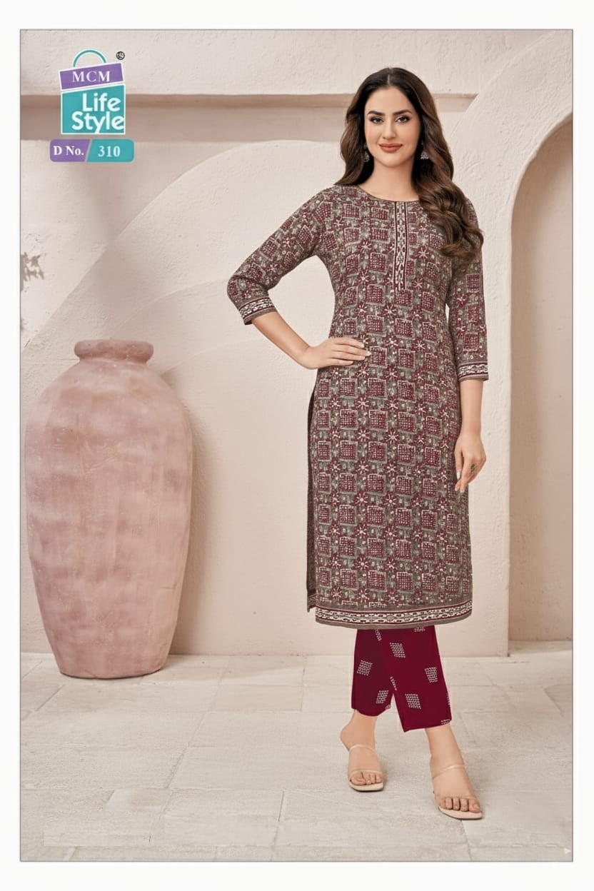 Batik Vol 1 Mcm Lifestyle Cotton Kurti Pant Set Manufacturer