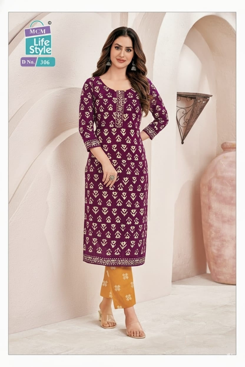 Batik Vol 1 Mcm Lifestyle Cotton Kurti Pant Set Manufacturer
