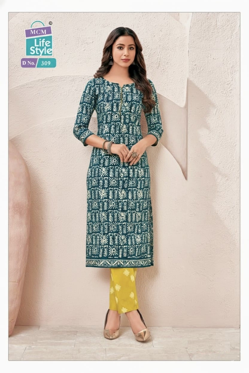 Batik Vol 1 Mcm Lifestyle Cotton Kurti Pant Set Manufacturer