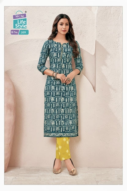 Batik Vol 1 Mcm Lifestyle Cotton Kurti Pant Set Manufacturer