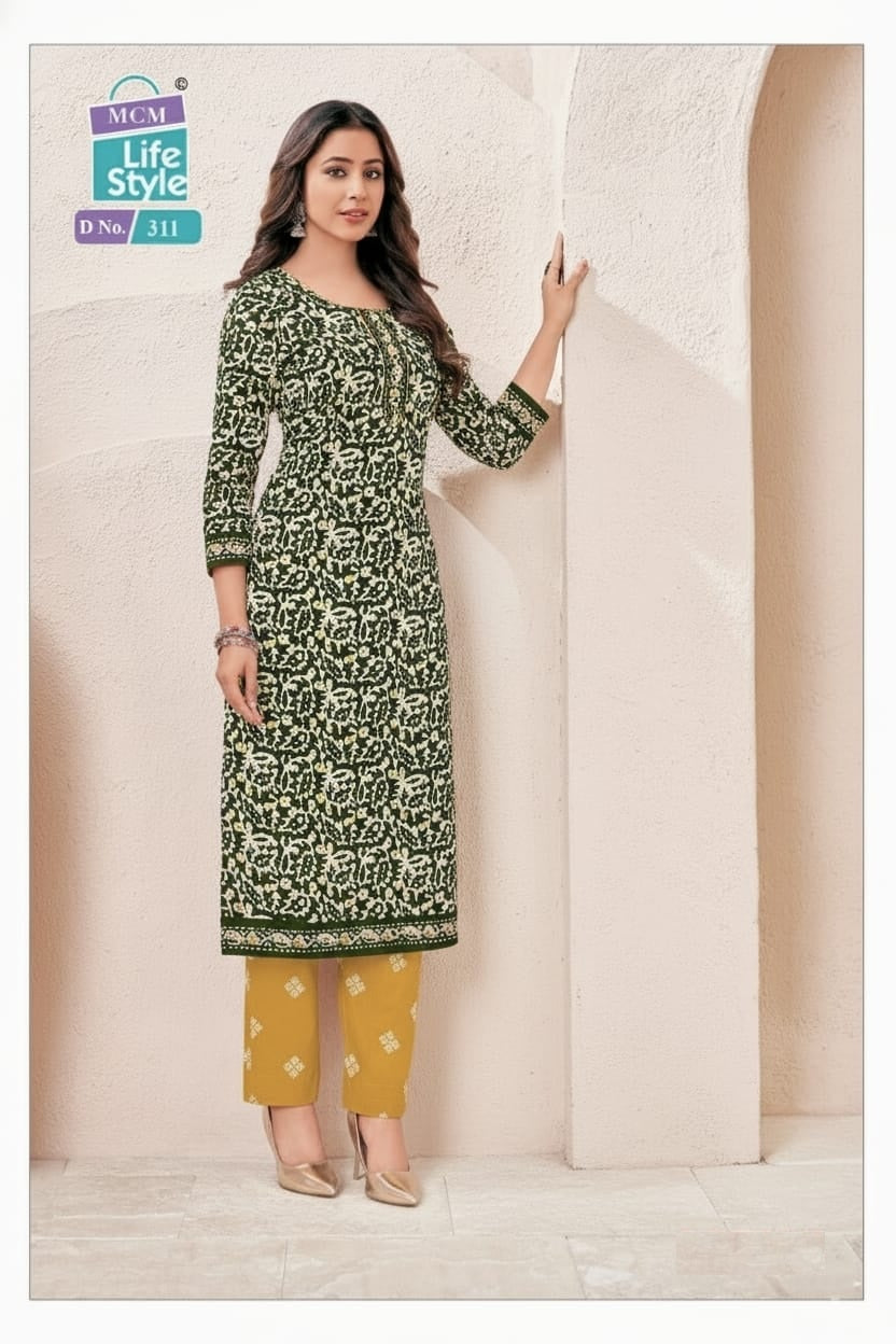 Batik Vol 1 Mcm Lifestyle Cotton Kurti Pant Set Manufacturer
