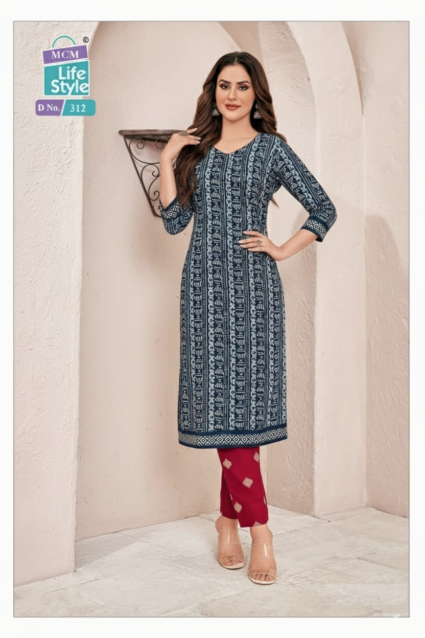 Batik Vol 1 Mcm Lifestyle Cotton Kurti Pant Set Manufacturer