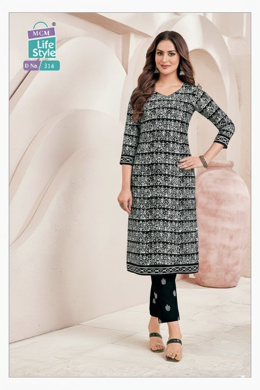 Batik Vol 1 Mcm Lifestyle Cotton Kurti Pant Set Manufacturer