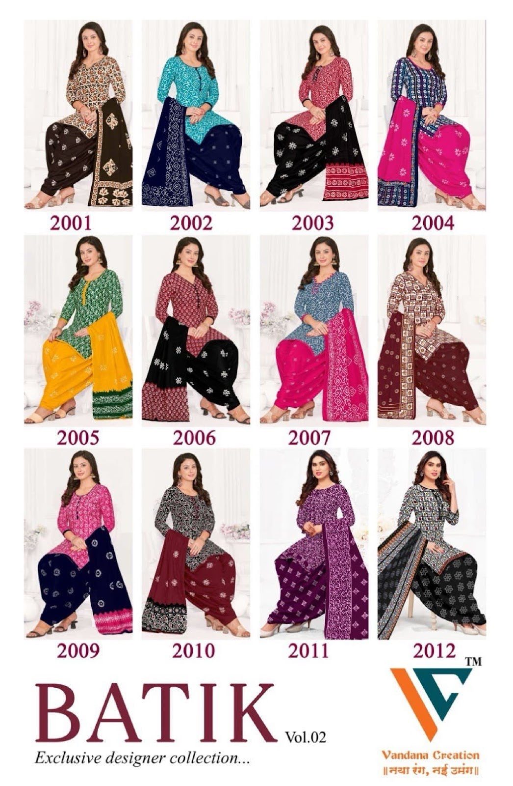 Batik Vol 2 Vandana Creation Cotton Dress Material Manufacturer Ahmedabad