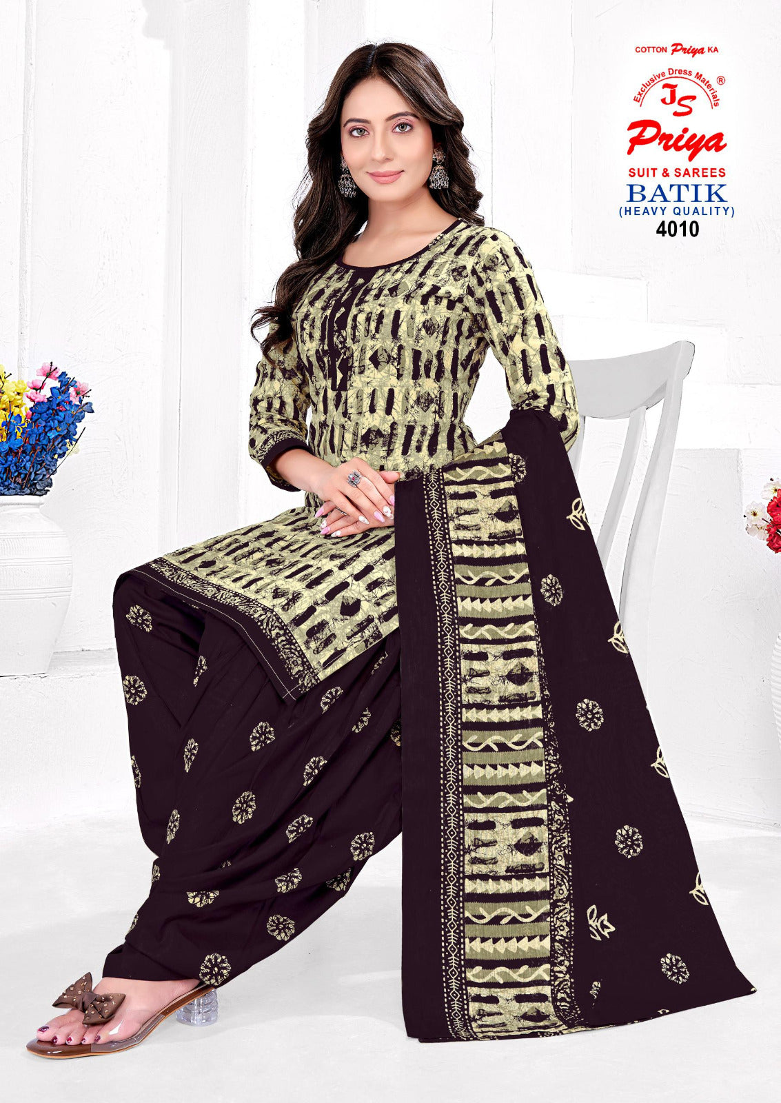 Batik Vol 4 Js Priya Poplin Readymade Cotton Patiyala Suits Manufacturer Ahmedabad