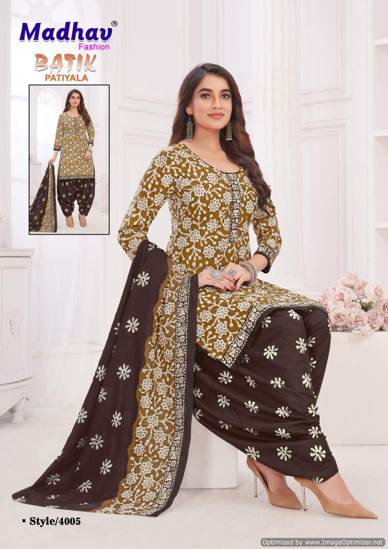 Batik Patiyala Vol 4 Madhav Fashion Cotton Dress Material