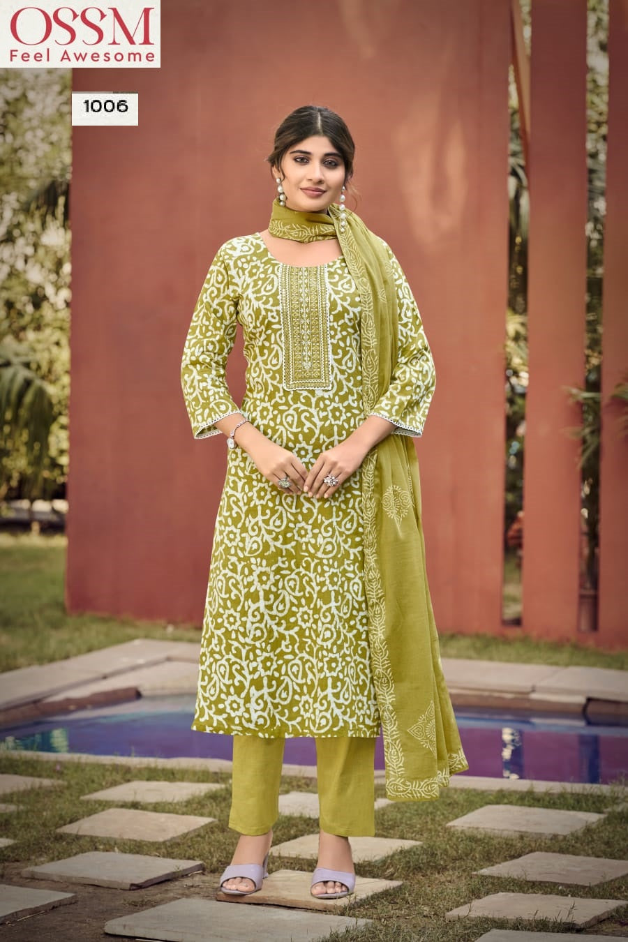 Batik Vol 5 Ossm Premium Cotton Readymade Pant Style Suits Supplier
