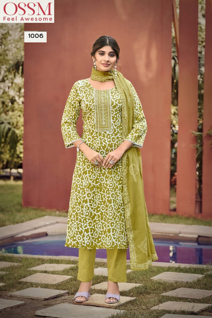 Batik Vol 5 Ossm Premium Cotton Readymade Pant Style Suits Supplier