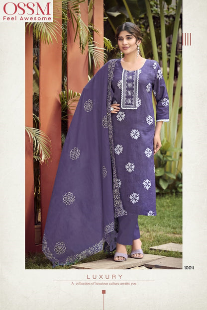 Batik Vol 5 Ossm Premium Cotton Readymade Pant Style Suits Supplier