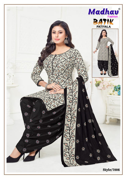 Batik Vol 7 Madhav Fashion Readymade Cotton Patiyala Suits Supplier Gujarat