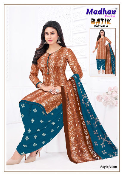 Batik Vol 7 Madhav Fashion Readymade Cotton Patiyala Suits Supplier Gujarat