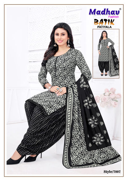 Batik Vol 7 Madhav Fashion Readymade Cotton Patiyala Suits Supplier Gujarat