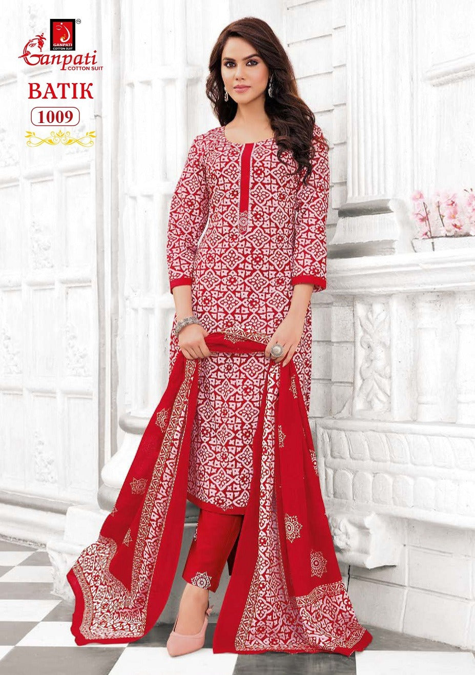 Batik With Pant Vol 10 Ganpati Cotton Readymade Pant Style Suits Wholesale Rate