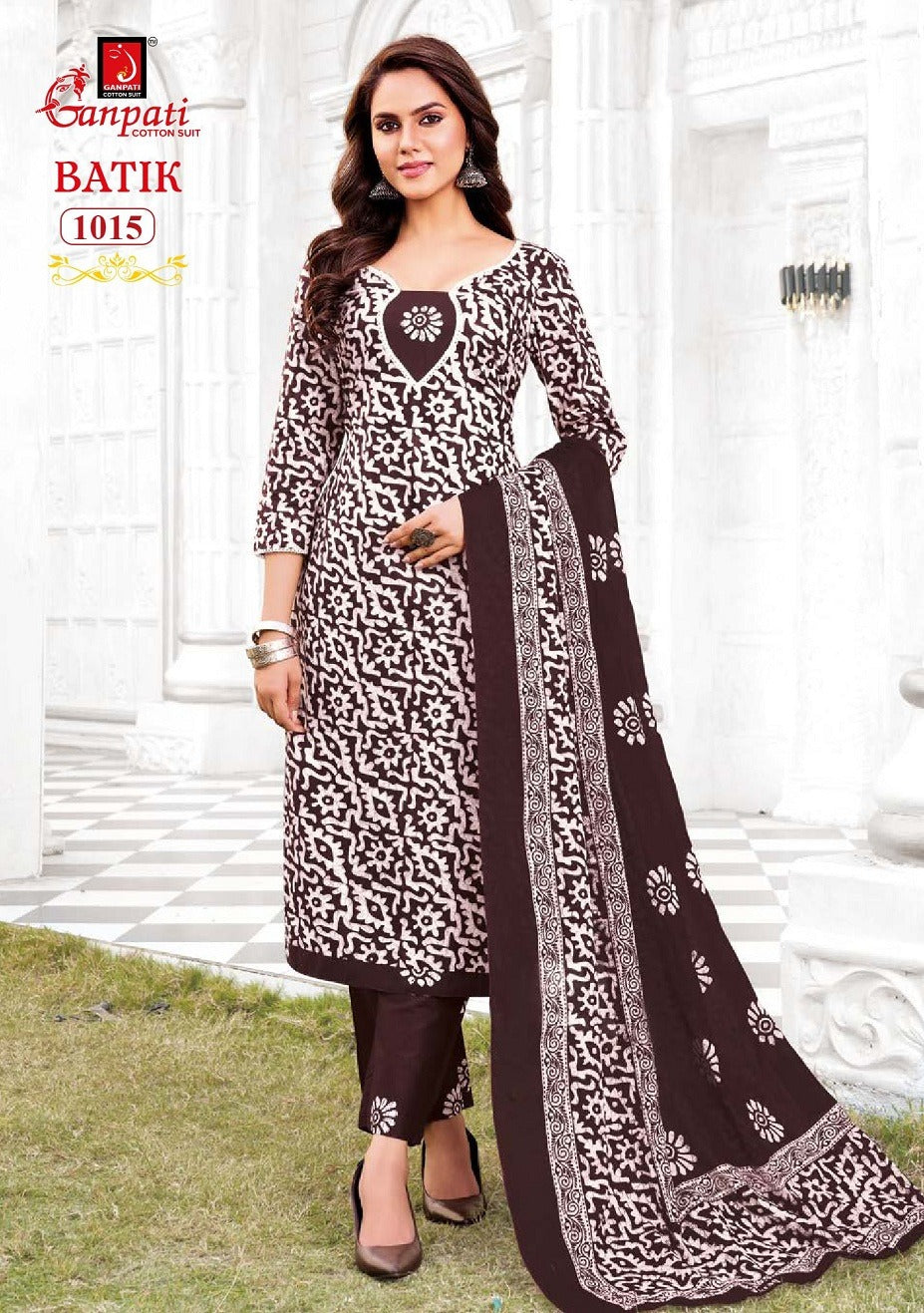 Batik With Pant Vol 10 Ganpati Cotton Readymade Pant Style Suits Wholesale Rate