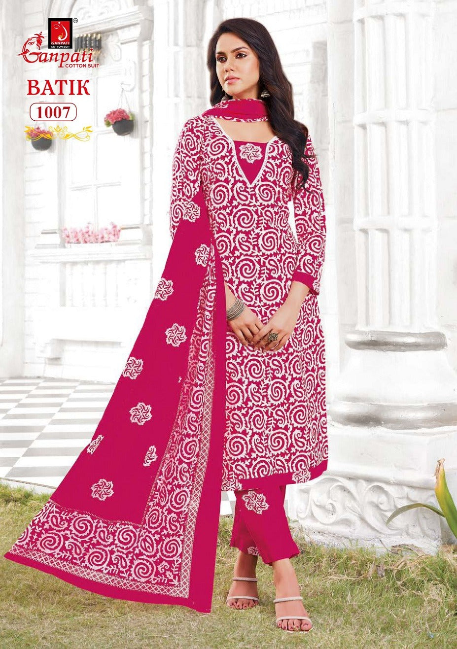 Batik With Pant Vol 10 Ganpati Cotton Readymade Pant Style Suits Wholesale Rate