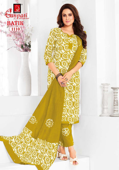 Batik With Pant Vol 11 Ganpati Cotton Readymade Pant Style Suits Manufacturer Ahmedabad